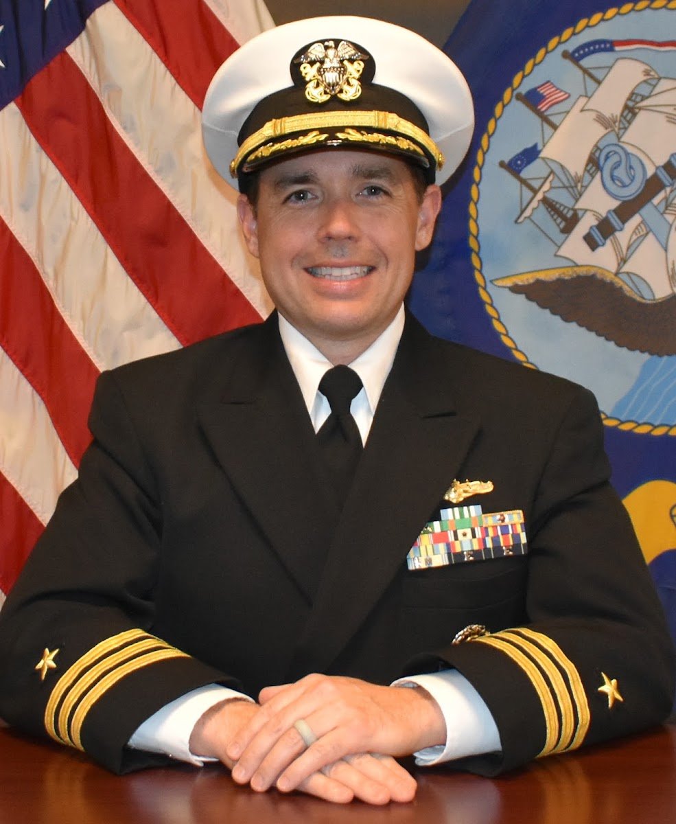 Commander Paul Chabot in U.S. Navy dress uniform